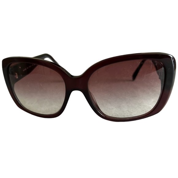 CHANEL: Burgundy, CC Logo Sunglasses #283 main image 8
